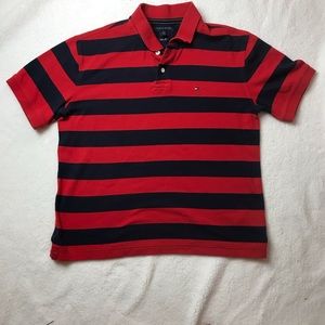 Tommy Hilfiger Striped Polo XL slim fit red blue